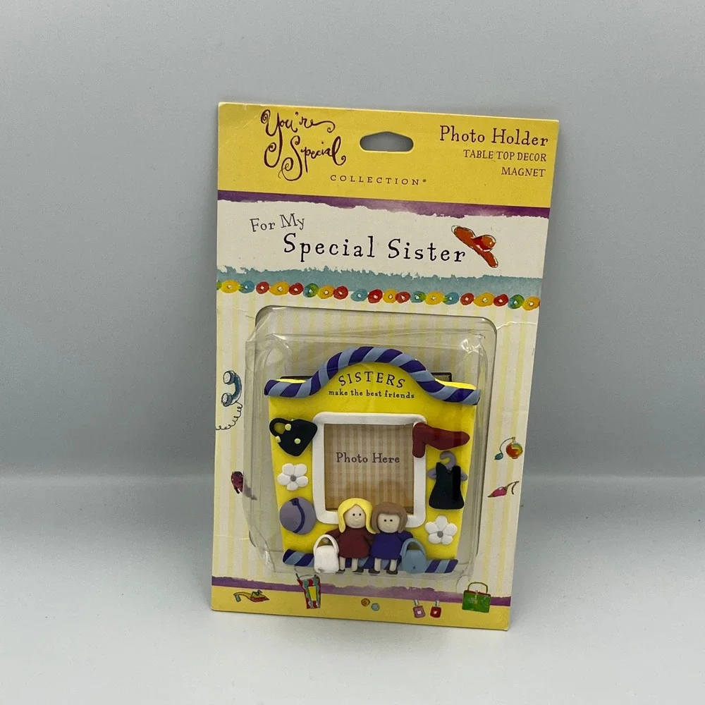 Vintage Mini Picture Frame Collection Photo Holder sisters magnetic‎ 1999